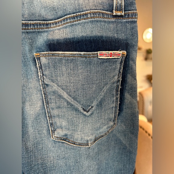 ✨Rare Hudson Barbara High waist skinny Jeans Medium Blue Denim Unique Pocket - Picture 7 of 9